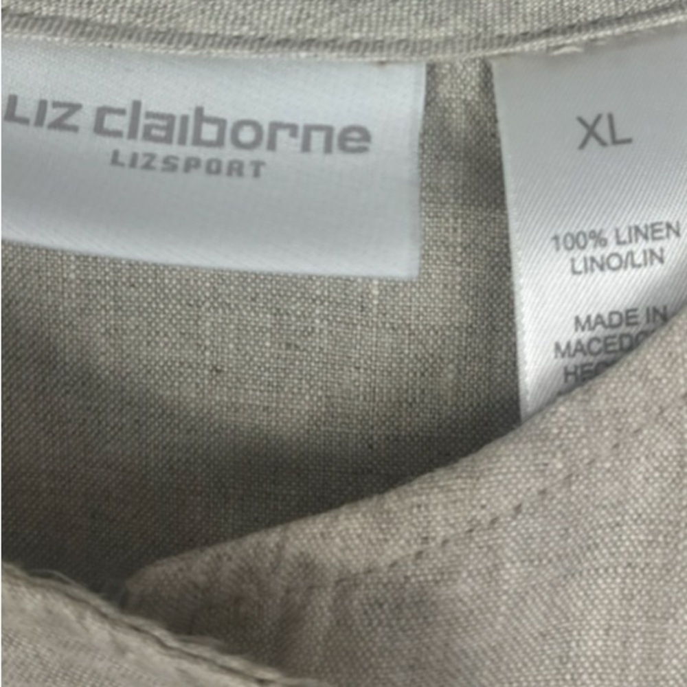 Liz Claiborne Sport Linen Shirt Top - Picture 6 of 6